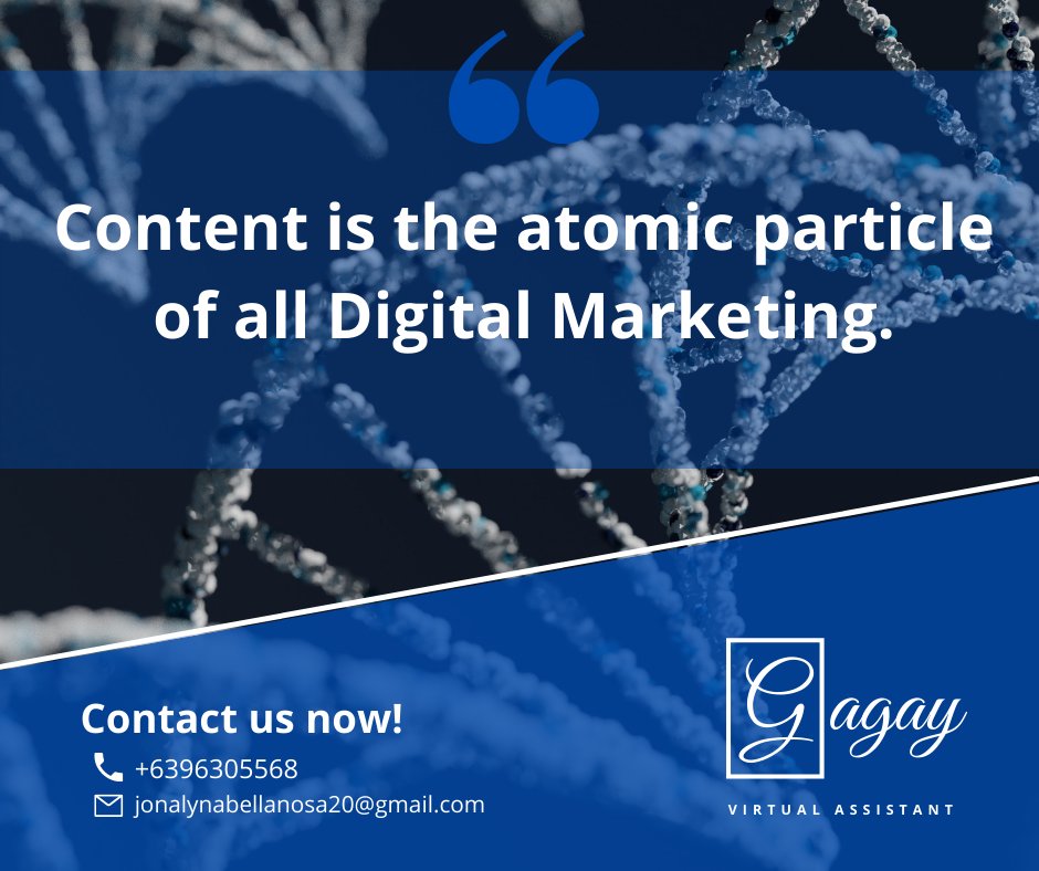 gagay_digitalva's tweet photo. Content is the base of all marketing initiatives.😉

Email: jonalynabellanosa20@gmail.com
Website: https://t.co/7HnB95FSiZ

#gagay #freelancer #onlineprofessional #VA  #workfromhome#content #online #marketingdigital #marketing #onlinemarketing https://t.co/yb3pjTPeO0