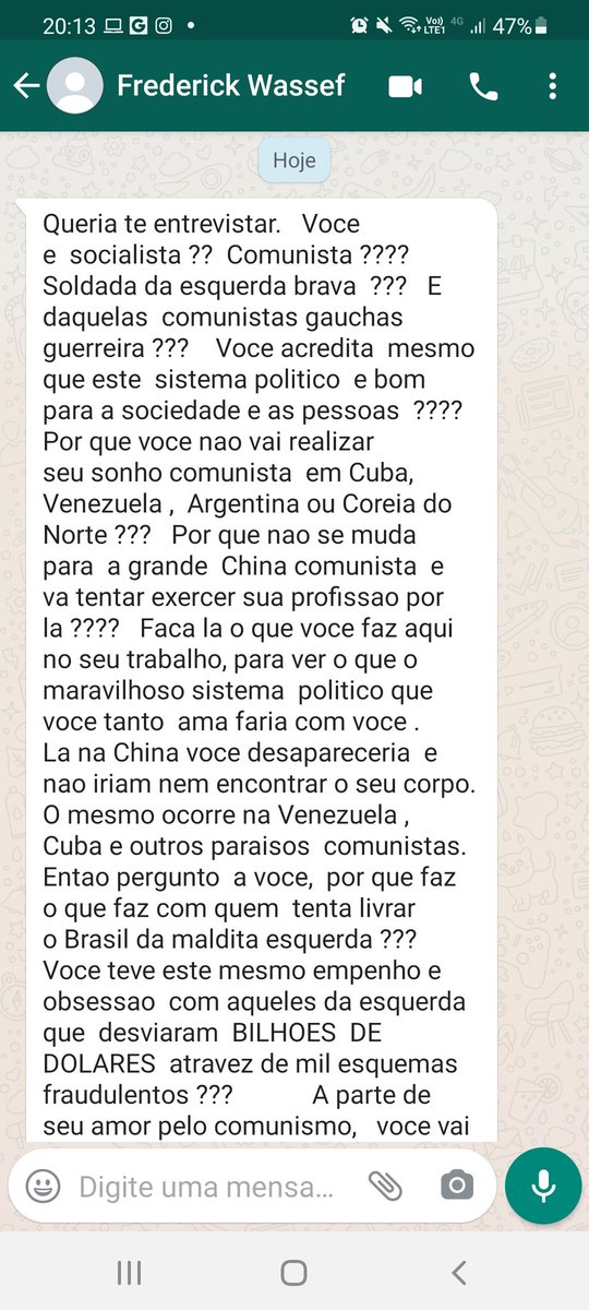 julianadalpiva's tweet photo. Quero ressaltar algo. Quando Frederick Wassef me enviou essa mensagem hj, eu não tinha feito qualquer questionamento para ele. Eu o procurei sexta 3/7 para ter posição do presidente para as reportagens que foram publicadas essa semana. Desde então ele não tinha falado nada comigo https://t.co/ruOsOItmEn