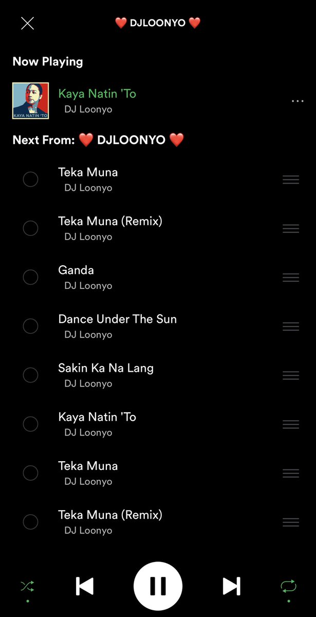 LOONYOSWORLDOFC's tweet photo. Good morning FamiLOONYO!
Please keep streaming DJ Loonyo feat. Rockboi - Kaya Natin ‘To on Spotify.
Also available in all music platforms.

https://t.co/oeFBZVbecp

#DJLoonyo | @DJLOONYO2 https://t.co/pBPqjfV2ze