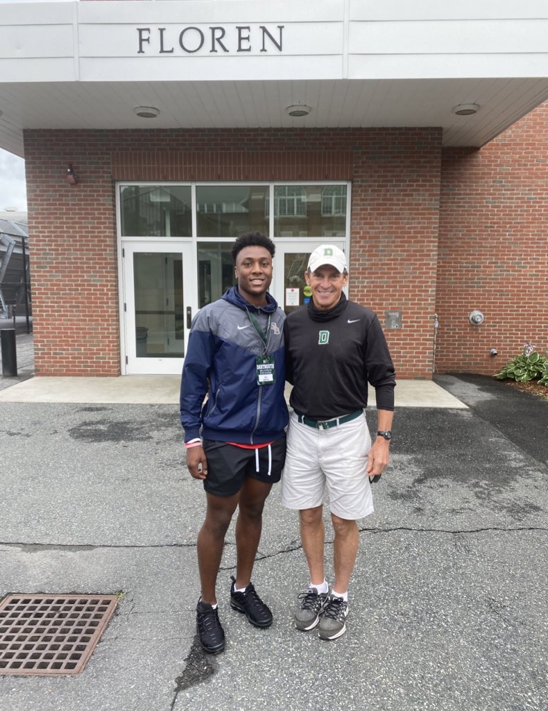 eli_smiith's tweet photo. Had a great visit at Dartmouth today! Loved the environment, energy, staff, and players. Thank you for the great time and hospitality! @DartFootball @coachirishodea @CoachDaft @BTeevens @CoachPirtle @MiltonHolmes11_ @TTurnerSmith https://t.co/3JgLQkCYEH