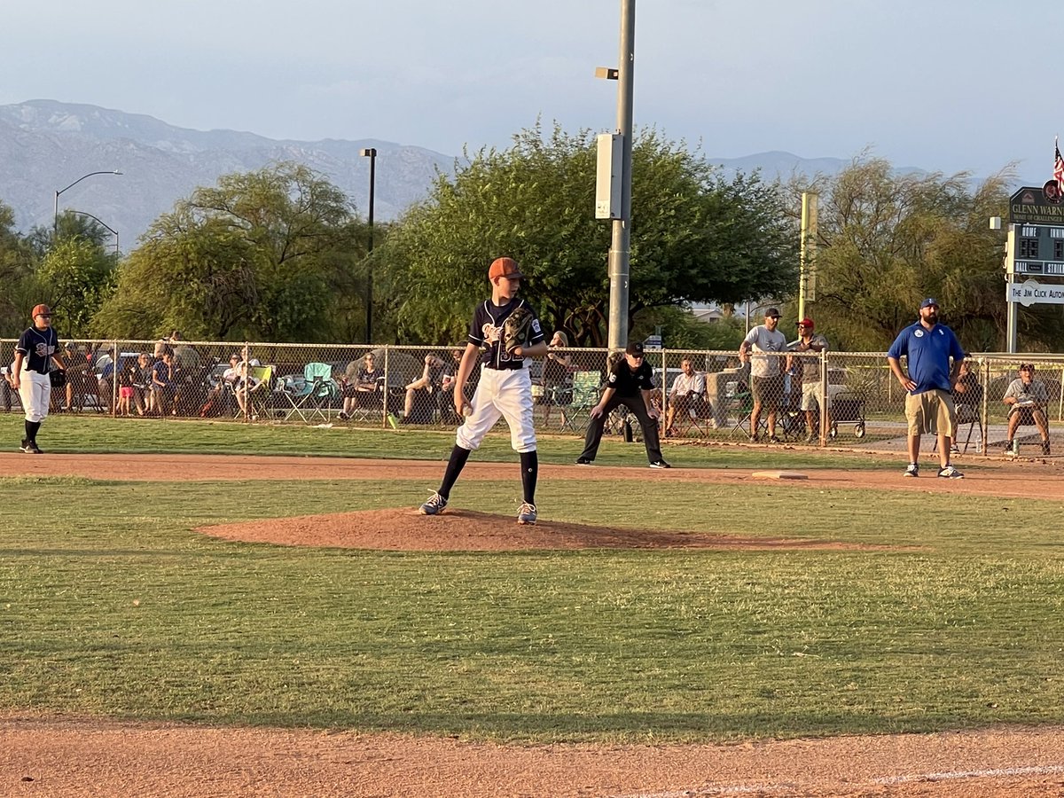 Rincon starter Cole Lohrenz has retired seven straight batters, three by strikeouts. Rincon coming to the plate up 2-0 in the top of the fourth against Sunnyside.