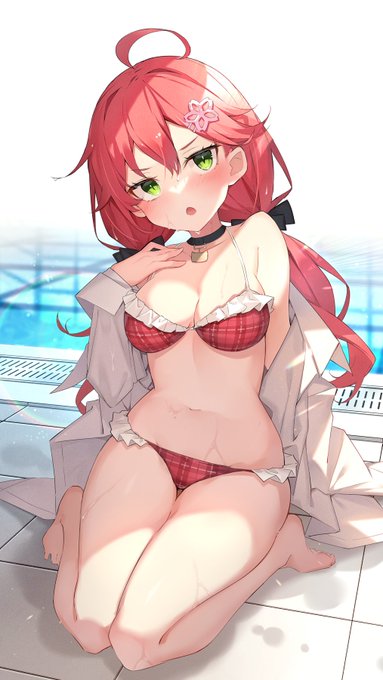 みこちの水着🌸🌸🌸
「えっちな目でみないで欲しいんですけどぉ…!」

#miko_Art 
(加工用の大きいサイズはリプの中に) 