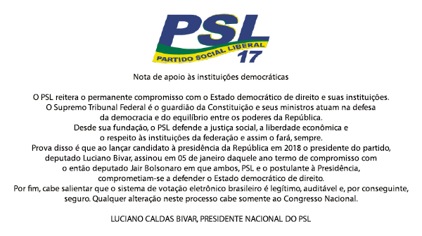 Partido Social Liberal - PSL (@psl_nacional) on Twitter photo 