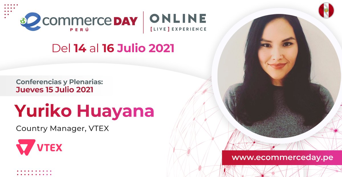 eCommerceDay's tweet photo. 🇵🇪 MUJERES LÍDERES EN LA INDUSTRIA DEL DIGITAL COMMERCE🔎La evolución del consumidor: Nuevas tendencias de consumo y crecimiento del eCommerce Post-Pandemia.

📌@HZ_Yuriko Country Manager Perú @vtexonline

📲 ¡Inscríbete! https://t.co/Zup0XZliy2

#YoMeProfesionalizoEnCasa #eDayPE https://t.co/zV2uzxdCHx