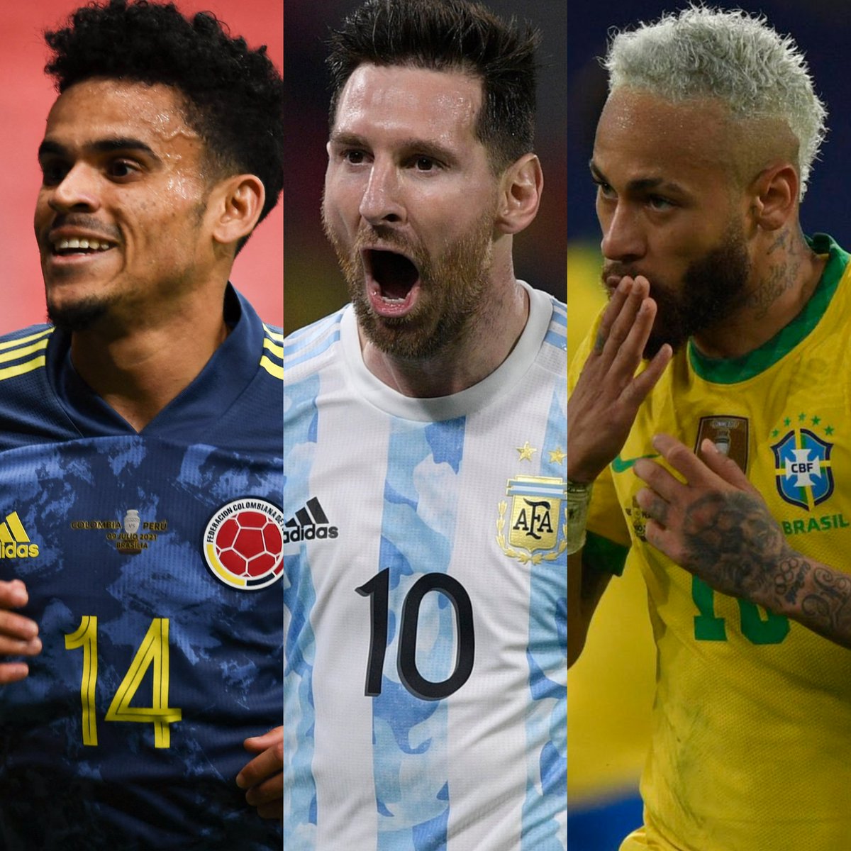 InvictosSomos's tweet photo. Los 3 mejores jugadores de la Copa América 2021. https://t.co/3nETZpo8pF