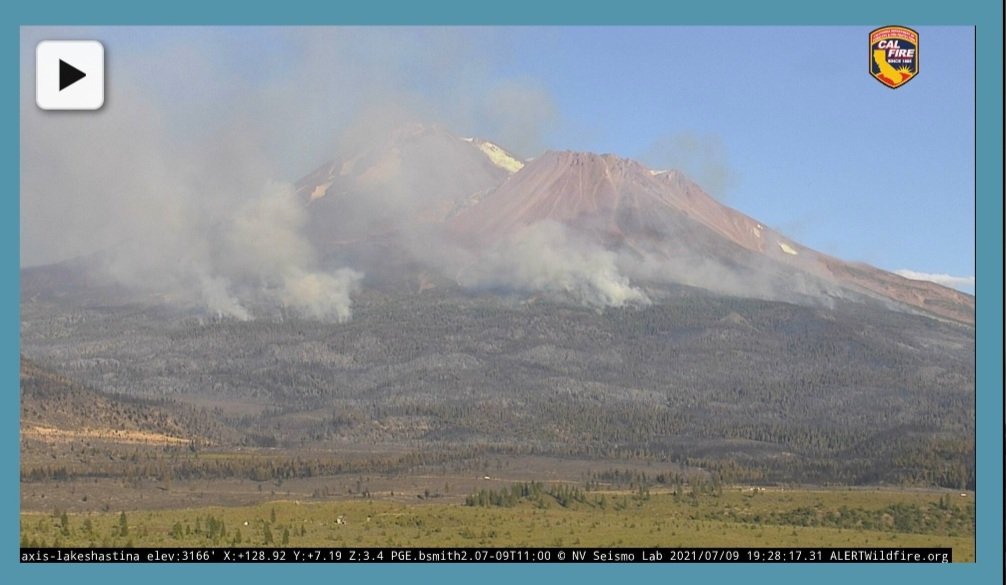 Currently view of the #LavaFire on Mt.Shasta in #siskiyoucounty.... not good