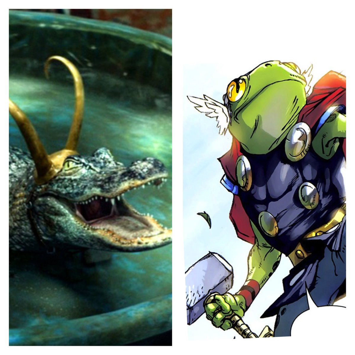Ok, hear me out…  #loki #throg #AlligatorLoki