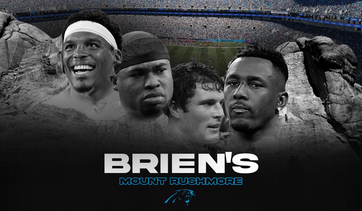 BrienBlakelyTV's tweet photo. My Mt Rushmore of #Panthers all time greatest players #SteveSmith #CamNewton #LukeKuechly #ThomasDavis 🏈@CSLFOX46 What’s yours? https://t.co/nzbtF6ccA4