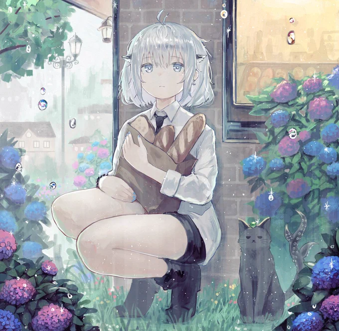 #絵柄が好みって人にフォローされたい 
銀髪少女とへんな生き物を描いてます🐱 