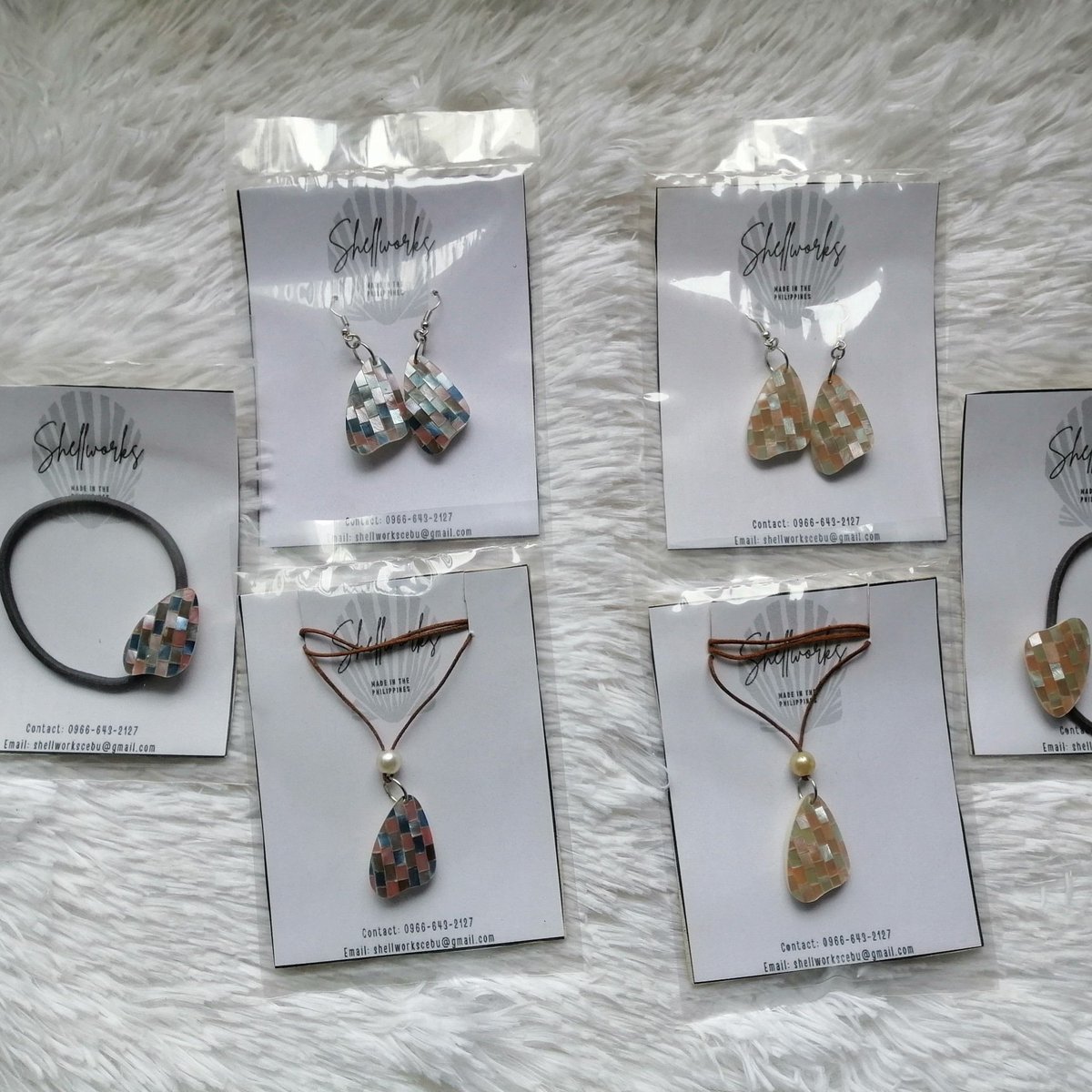shellworksph's tweet image. Two sets of matching earrings, necklace and ponytail ties sold.

Thank you Miss Choa for ordering from Shellworks. ❤️

#shellworks #shellworksph #shellworkscebu #fashionaccessories #handicrafts #artsandcrafts #shellcraft #earrings #necklace #SupportLocal