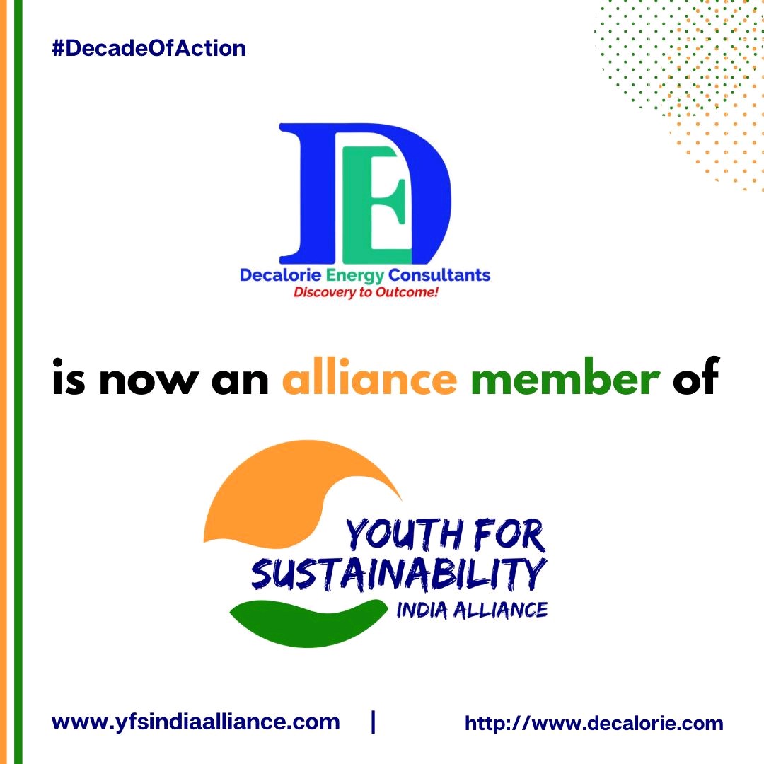 yfsindialliance's tweet photo. We are proud to welcome DeCalorie Energy Consultants as a member of the Youth for Sustainability India Alliance.
De Calorie Energy Consultant LLP is an experienced and passionate company of #consultants evolving in #sustainability in the built #environment.
#DecadeforAction https://t.co/y2sVV8FgKt