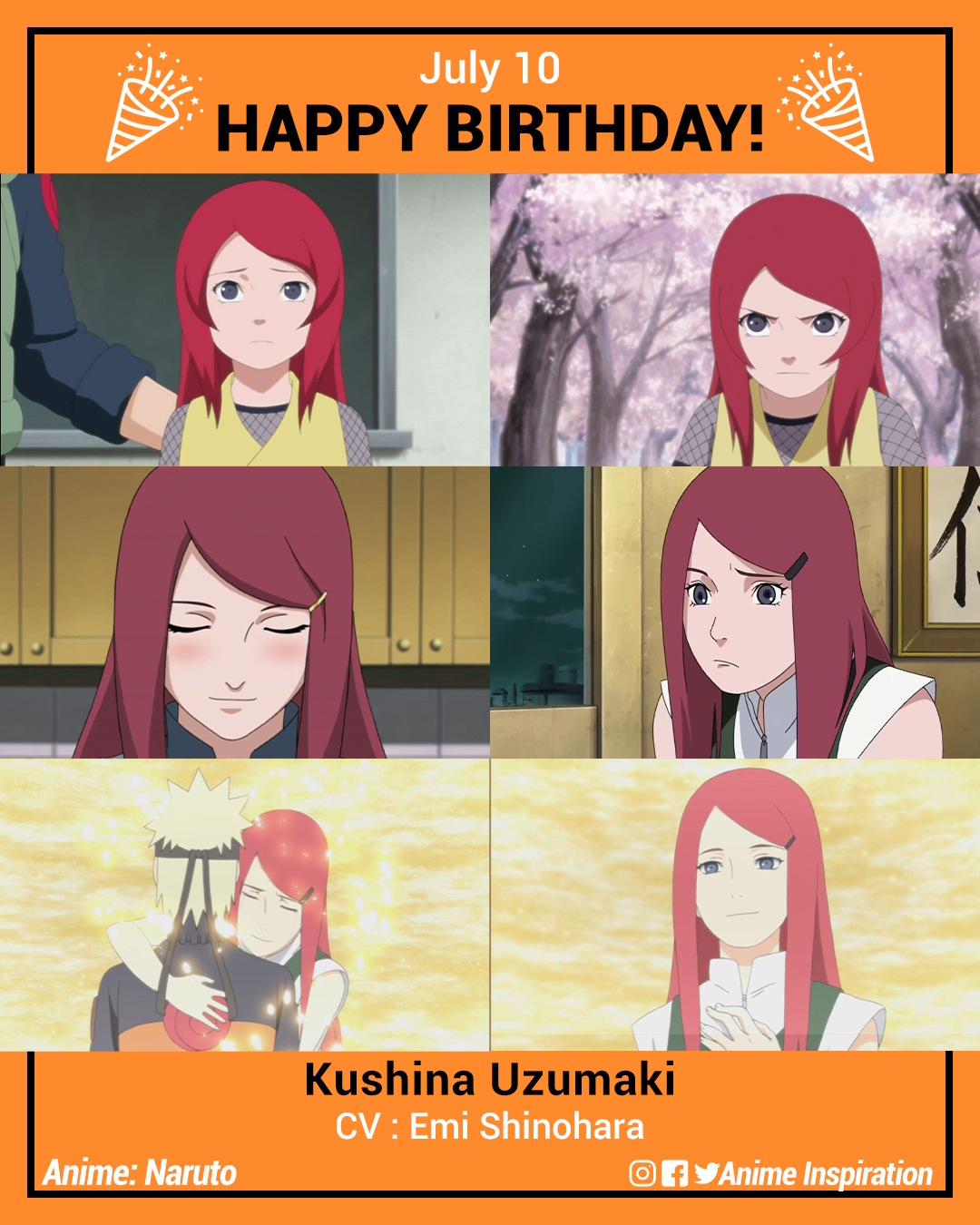 Happy Birthday to the hot-headed and loving mother Kushina Uzumaki      