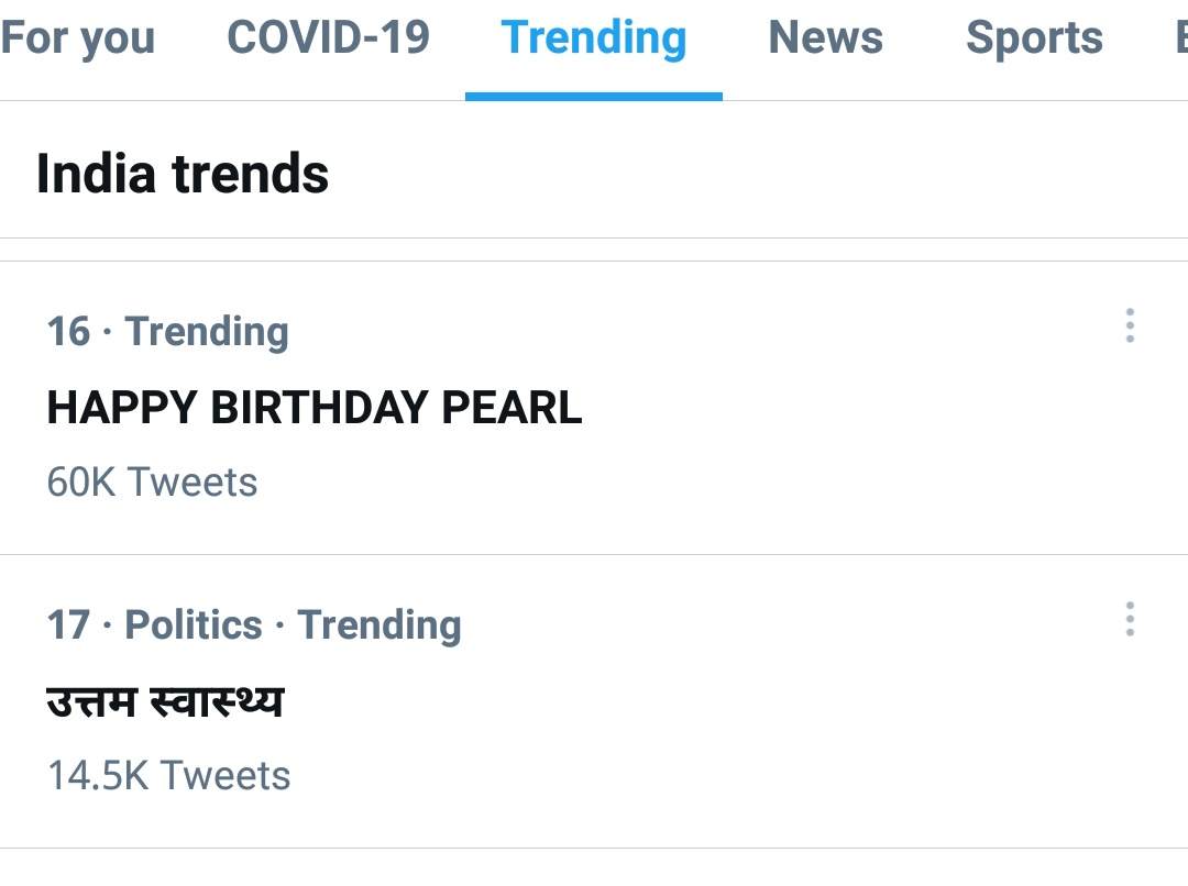 coffeewithpearl's tweet photo. Hitting 60K At 16th Position Now ❤💕🎉🎈but guys please Raise It high !! 

HAPPY BIRTHDAY PEARL #PearlVPuri https://t.co/ep8uSz5yGQ