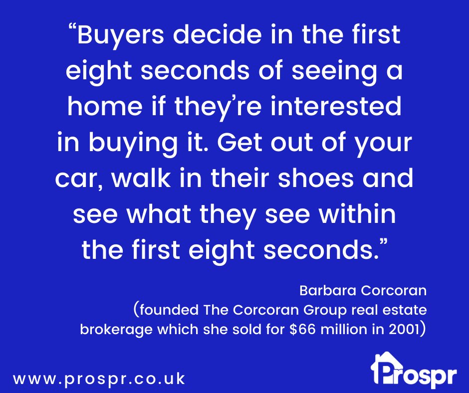 Prospr10's tweet image. Did you know about this so called 8 second rule for agents which comes from a woman who sold her real estate company for a whopping $66m? Clearly she must know a thing or two!

Discover more inspiring and informative quotes - ow.ly/QmHO50Fq9yo

#estateagentmarketing #quotes