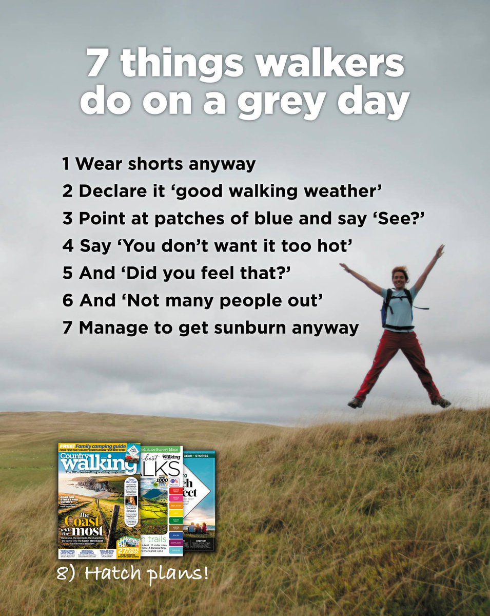 How many other walkers can relate? 🤣🤣🤣 

⛰🚶🏼‍♀️🎒🥾

📷 Country Walking Mag

#walking #hiking #thisgirlcan #girlswhowalk #wonderfulwildwomen