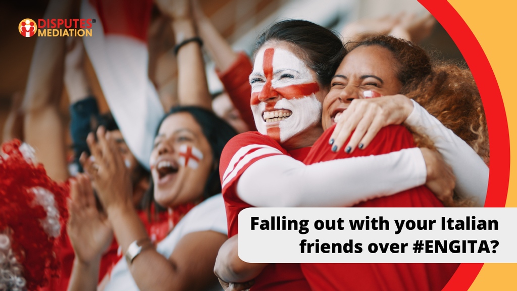 DisputesMediate's tweet image. Are you ready for the #EURO2020 final on Sunday? Having a wild viewing party? Falling out with your Italian friends over #ENGITA? Don't hesitate to book a free consultation should you need a #mediator: disputesmediation.com/free-initial-c… #ThreeLions