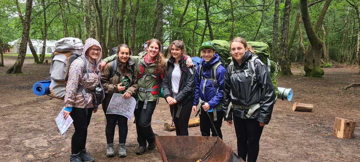 Group 1 leaving the camp site this morning in high spirits even though it is raining 🌧