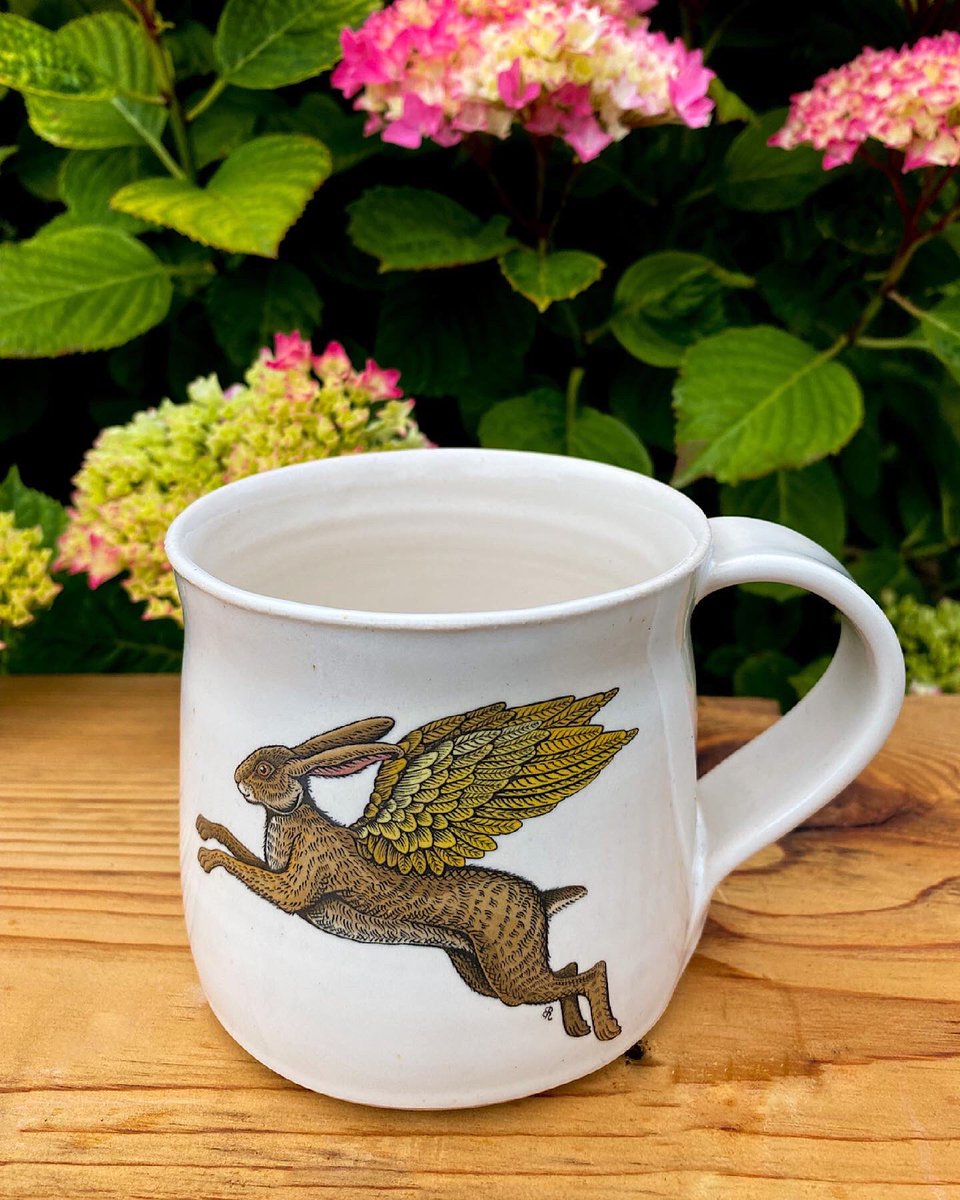 Good morning all, we are currently running a pre sale on these beautiful handmade mugs that feature illustrations by myself. The mugs are made in Wales by the brilliant potter <a href="/melaniemademud/">melaniemademud</a>  you can find more info on my shop page Houseofhawks.bigcartel.com thank you. Ben 😍