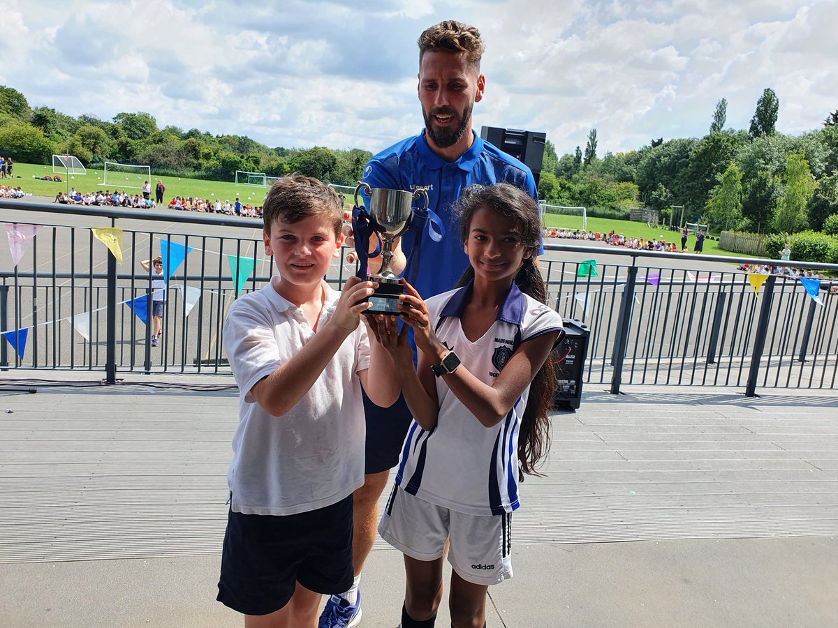 OldfieldSL6's tweet photo. #Finalefriday finished our #sportsweek in style with #Euros2021 #football and #cheerleading before our medal presentations, ballon race winners and a surprise flash mob for Mr Jarrett. #whataweek #Unforgettable https://t.co/mWUK0nXTo8