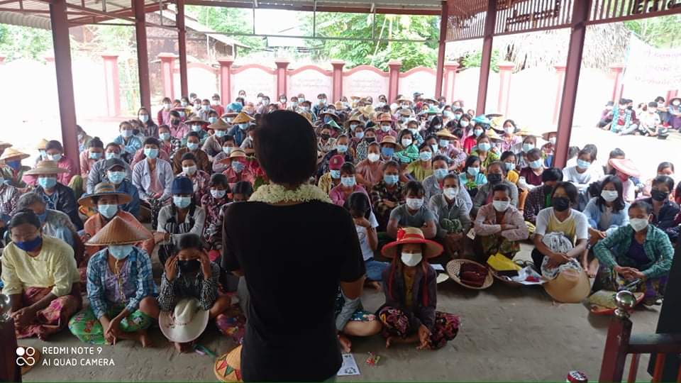 Villages in Saling Township, Yingmar District, Sagaing Division, staged a protest rally against the military dictatorship on July 10.
 Photo: CJ
#WhatsHappeningInMyanmar 
#RejectMilitaryCoupInMyanmar
