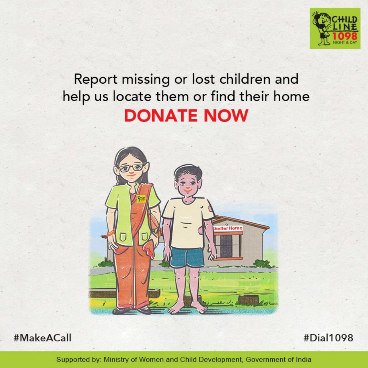 We receive thousands of cases of missing #children including differently abled children needing #specialcare & #protection. Our frontline teams work persistently to ensure that they are #rescued & #rehabilitated adequately.

#DonateNow: childlineindia.org/a/donation

#Childline1098