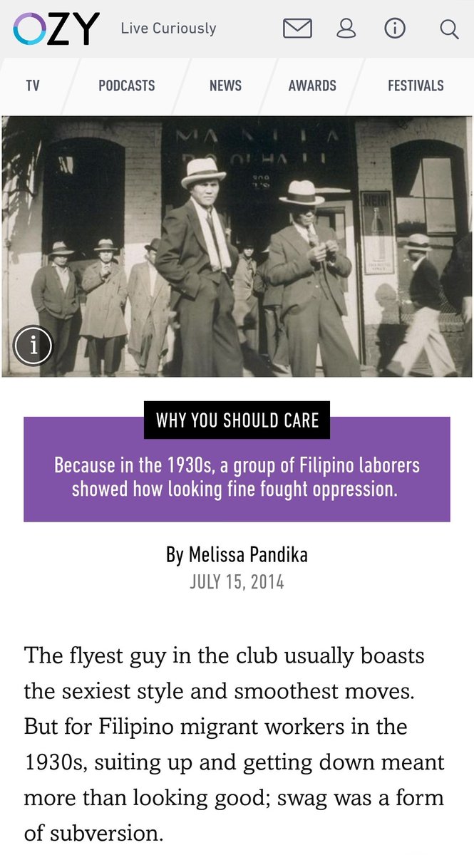 MagiliwCr8tives's tweet photo. "...Filipino migrant workers, or manongs, resisted the stereotype of the poor, sweaty laborer and transformed into suave, successful Don Juans who could woo any woman they desired."
Curious about the Manongs? https://t.co/pVIRnr8n6J
#ALAMAT @Official_ALAMAT
#ALAMATkasmala5DAYS https://t.co/oZEsRKGZ7B