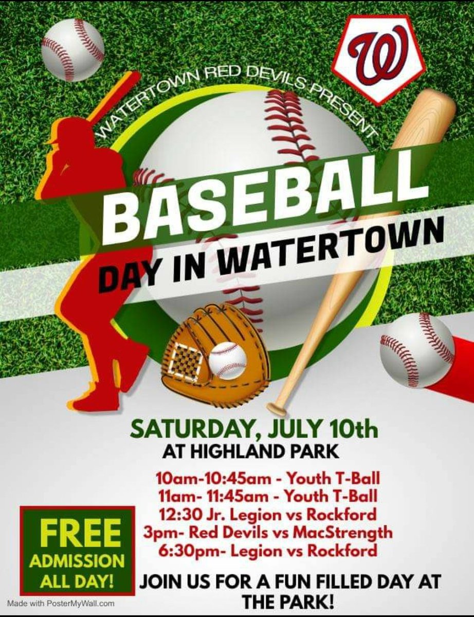WatertownDevils's tweet photo. Tomorrow is the day!  Baseball Day in Watertown! Fun for all ages! https://t.co/eHpEOh24jH