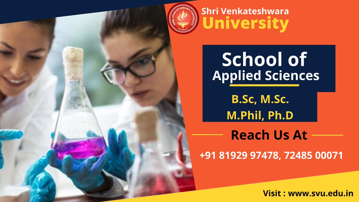 SvuGajraula's tweet photo. Top Applied Colleges in Uttar Pradesh - Chemistry, Physics, Chemistry, Mathematics, Zoology, Botany

Call for Admissions- 8192997479, 7248500071
Visit :- https://t.co/DE7gjFUdLF

#ph_d #Chemistry #Physics #Mathematics #Zoology #Botany #Doctoral #B_Sc #M_Sc #M_Phil #college https://t.co/WzAQwEh7nY