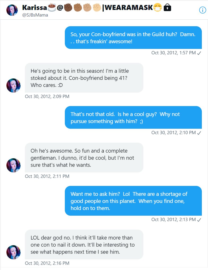 GamesNosh's tweet photo. The Chris Avellone accuser has been completely rumbled. Instead of her story that Chris made 'unwanted advances' towards her at a convention, SHE was actively persuing him and there are DMs where she's asking her male friend for advice on how to woo him. https://t.co/RBY9NbU52i