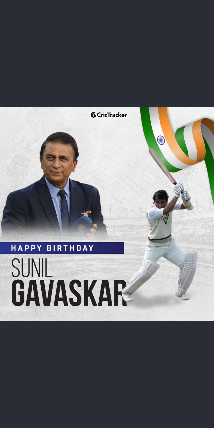  A very happy birthday to the Indian legendary player sunil Gavaskar 