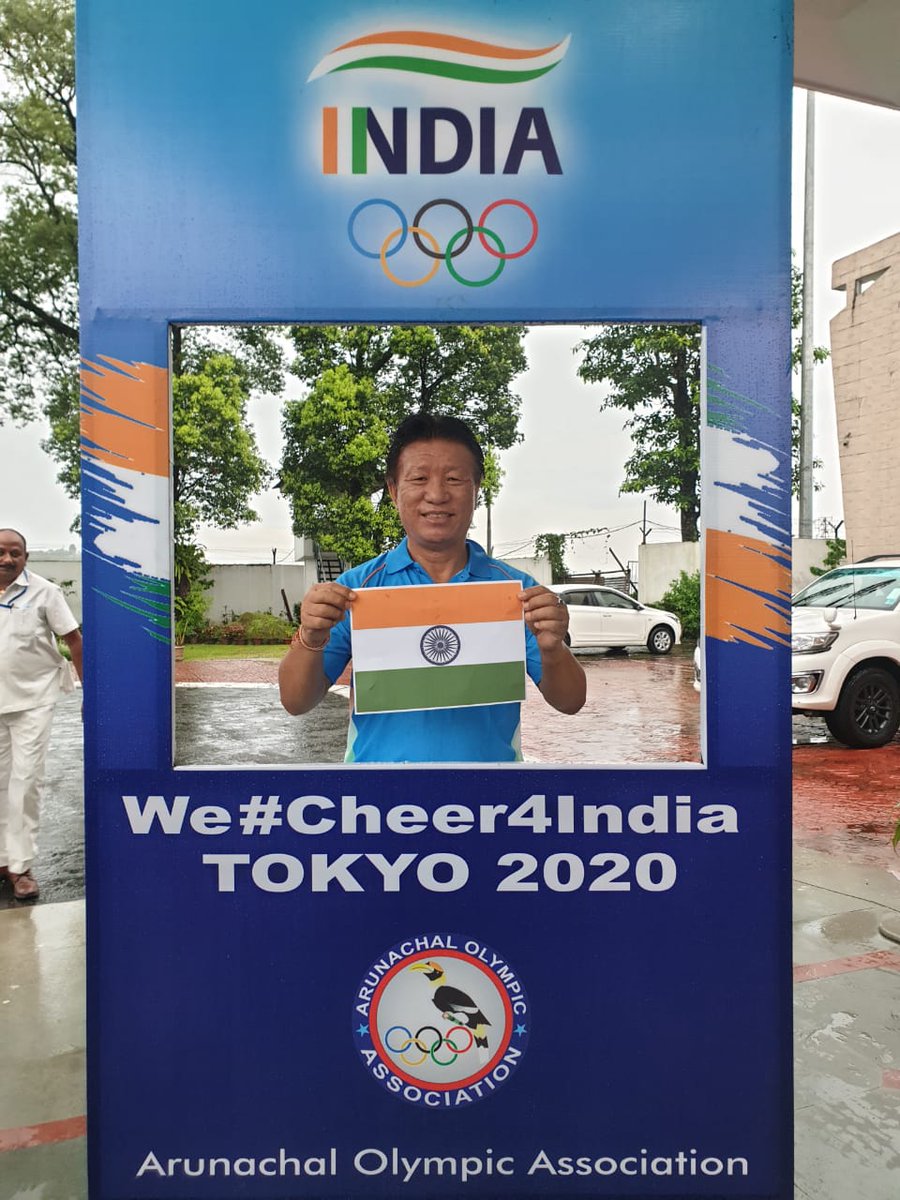 SportsDept_GoAP's tweet photo. Arunachal Olympic Association organized a run to cheer up the Indian Olympic Team, event was flagged off by @tabatedir1 in presence of @Laisam_Simai @OjingBJP &amp; Bamang Tago

#Cheer4India 
#RoadToTokyo 
@PMOIndia @ianuragthakur @Media_SAI @PemaKhanduBJP @NatungMama @anirudhssingh https://t.co/mQUsam7XeN