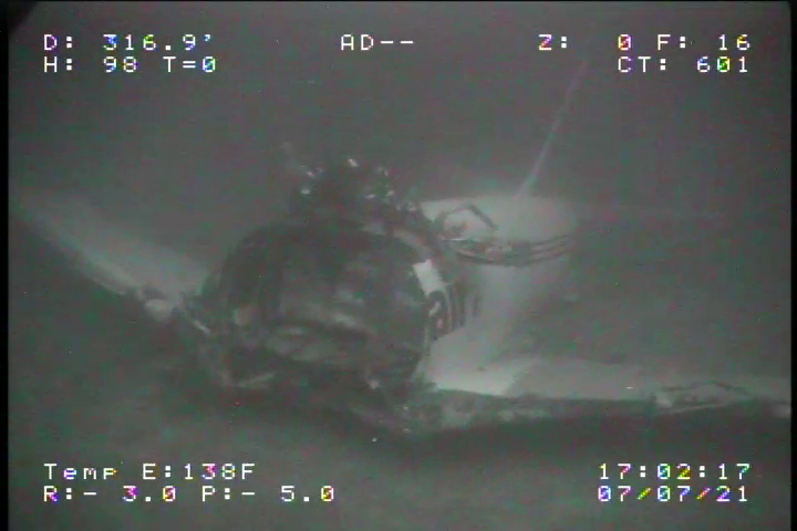 The NTSB released underwater photos from the Transair Boeing 737-200 that crashed into the sea off Honolulu, Hawaii on July 2.
