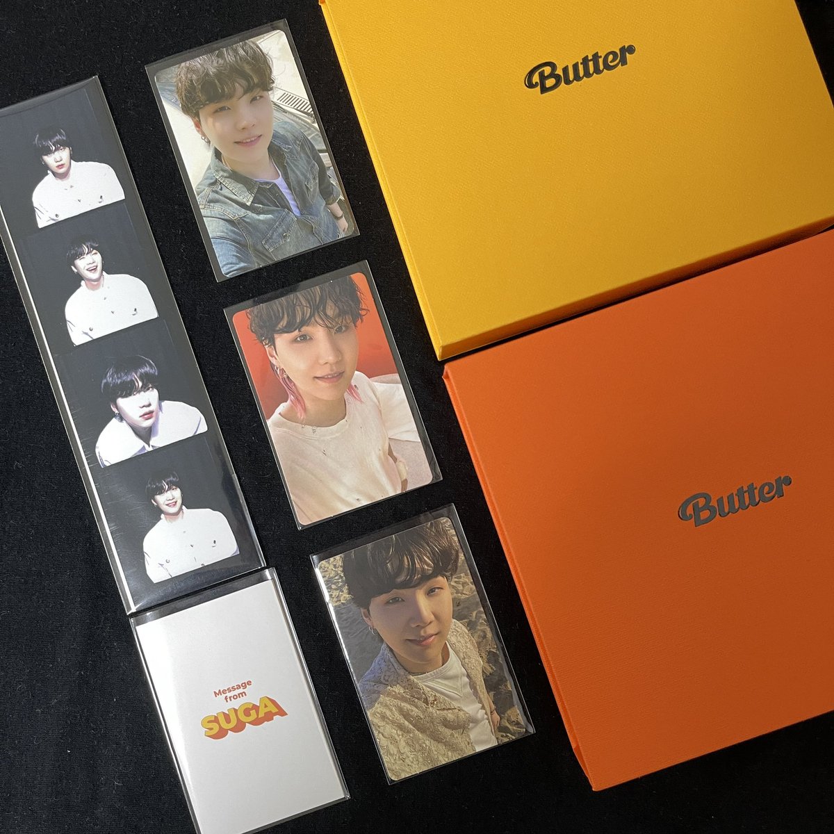 KPOPmerchPHgo's tweet photo. 🌸💜 SUGA BUTTER COMPLETE SET . 😏🤔 https://t.co/okSmENcFEX