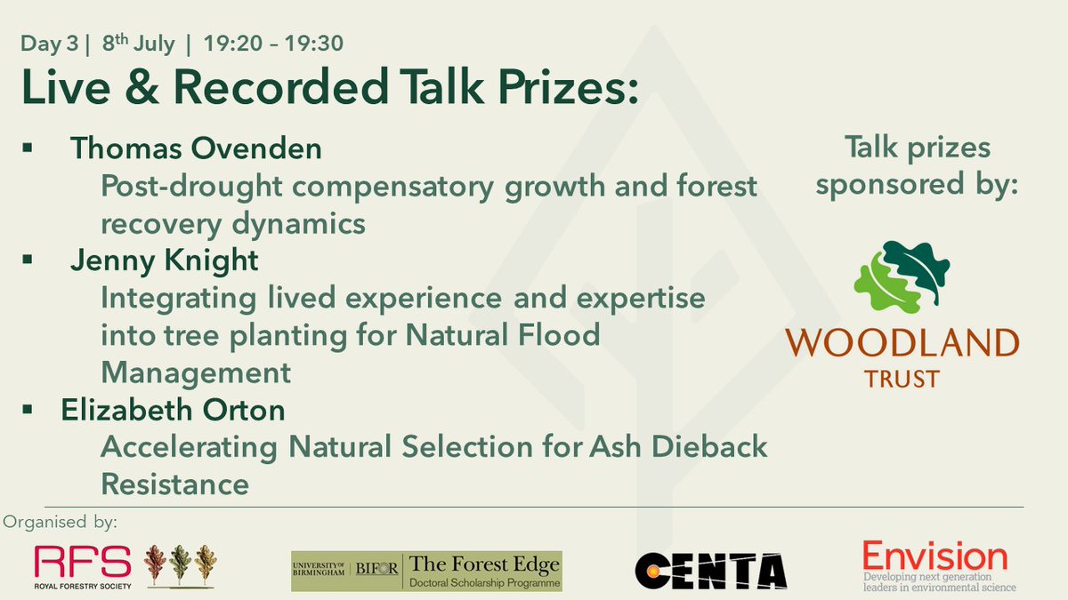 RoyalForestrySociety (@royal_forestry) on Twitter photo Congratulations! @Treescapes2021 Talks prizes kindly sponsored by @WoodlandTrust go to Thomas Ovenden, <a href="/WoodEcology/">Dr. Tom Ovenden</a> <a href="/StirUni/">University of Stirling</a>; Jenny Knight, <a href="/missjsknight/">Jenny Knight</a> <a href="/BIFoRUoB/">BIFoR</a>; Elizabeth Orton <a href="/JohnInnesCentre/">John Innes Centre</a> #Treescapes2021. Talks available to delegates on the platform for 2 weeks . Congratulations! @Treescapes2021 Talks prizes kindly sponsored by @WoodlandTrust go to Thomas Ovenden, <a href="/WoodEcology/">Dr. Tom Ovenden</a> <a href="/StirUni/">University of Stirling</a>; Jenny Knight, <a href="/missjsknight/">Jenny Knight</a> <a href="/BIFoRUoB/">BIFoR</a>; Elizabeth Orton <a href="/JohnInnesCentre/">John Innes Centre</a> #Treescapes2021. Talks available to delegates on the platform for 2 weeks .