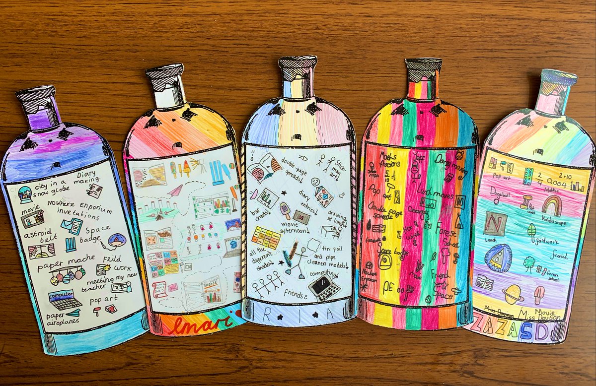 DavisonMiss's tweet image. 🍾💭 A Year in a Bottle 💭🍾

To reflect on the year, each child put all of their favourite memories into their own bottles and took them 🏠 

It was a lovely chance to share what we had enjoyed, learned and achieved.