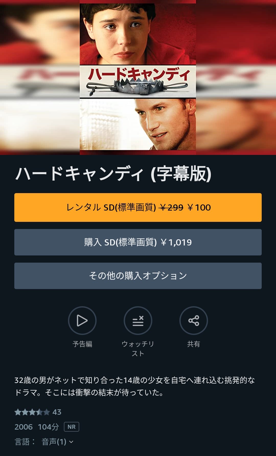 ノーシン プロミシング ヤング ウーマン 先行上映が始まったタイミングでamazonプライムで ハードキャンディ が週末100円レンタルになっています T Co Bk0hav7ata Twitter