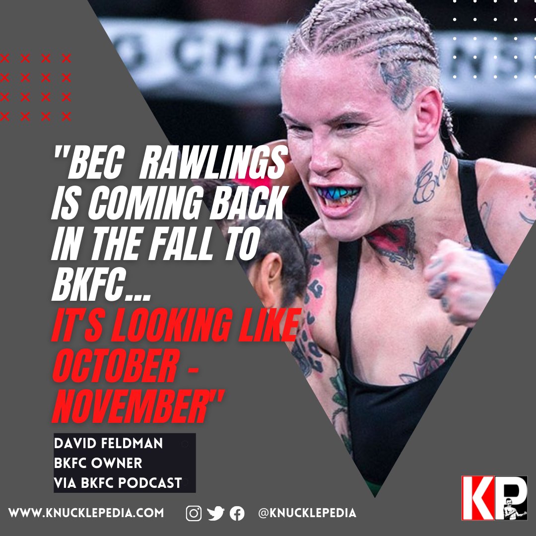 The original Queen B is coming back! @rowdybec <a href="/bareknucklefc/">Bare Knuckle FC</a> #bkfc #bareknuckle #boxing #mma