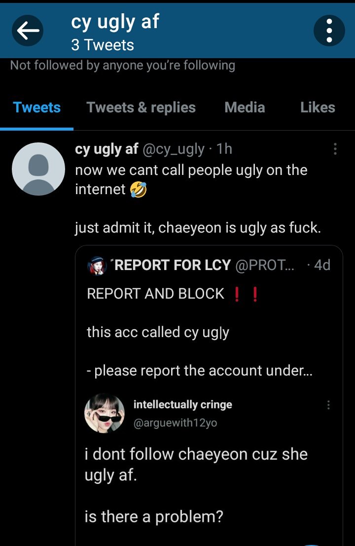 PROTECT_LCY's tweet photo. REPORT AND BLOCK ❗❗

this acc is spreading hate to cy

- please report under targeted harassment and spam
- you can also input random passwords using their username to login, then report the account as hacked
- strictly block and DO NOT INTERACT !

🔗 https://t.co/r4vGWUE2zw https://t.co/EW90o4bOtC