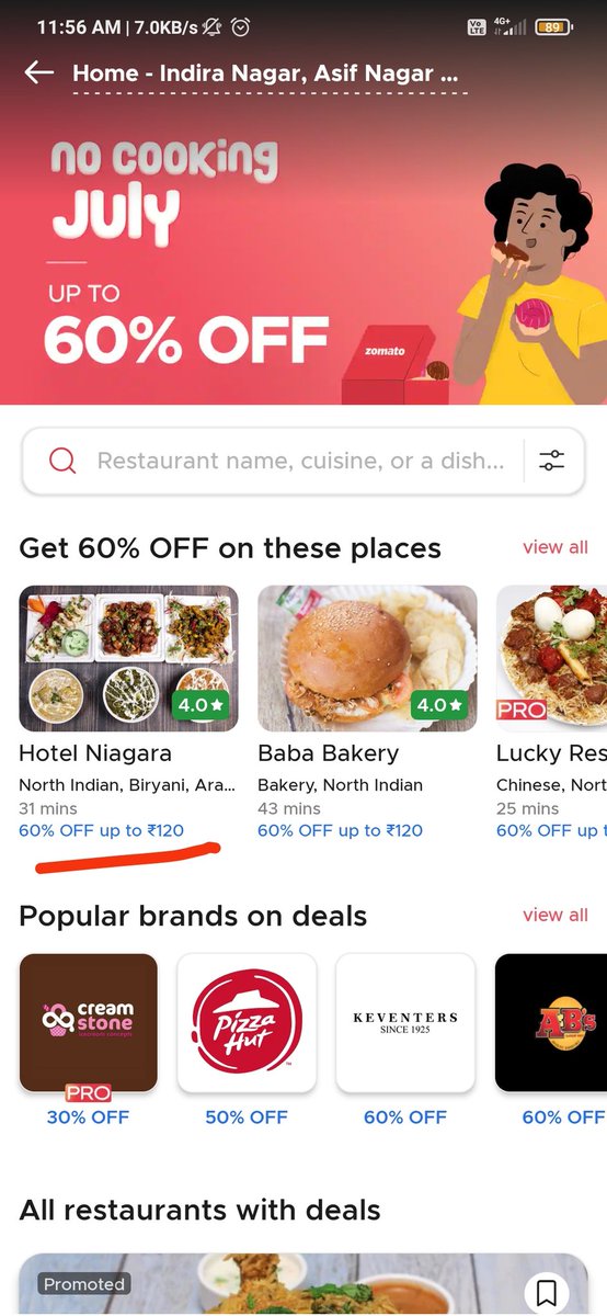 itsfaisal55's tweet photo. Displays "one" offer and when we try to get that offer from that restaurant it has "different" offer inside. Tried reaching you Executivies but they aren't experienced enough to help . Facing this problem since a month. 
#dontmakeusfool 
@zomatoin @zomato @ZomatoProHelp https://t.co/yNtfpyfQIe