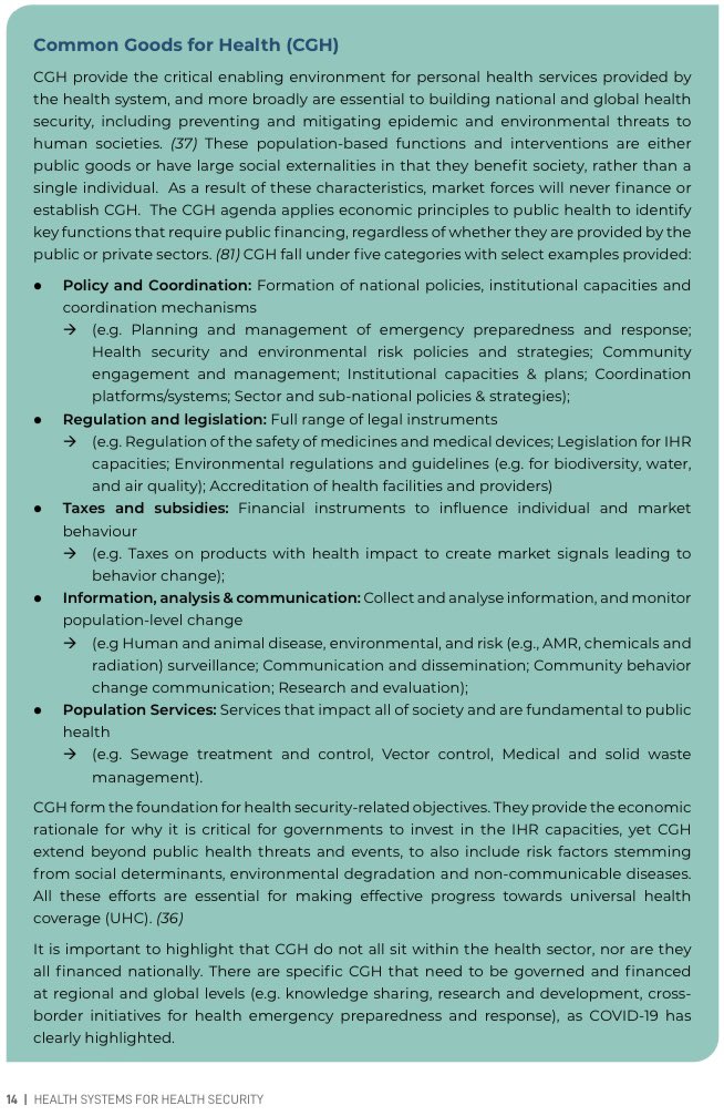 kandelnirmal's tweet photo. The WHO’s #HSforHS framework highlights the ‘Common Goods for Health’ in the document.
“CGH form the foundation for health security-related objectives. They provide the economic rationale for why it is critical for governments to invest in the IHR capacities,….”
@JoeKutzin
👇🏽 https://t.co/Uuhgl62lci