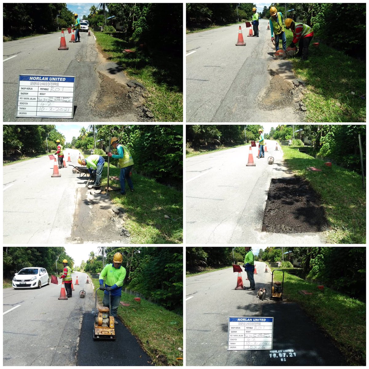 AHTNU_Area3's tweet image. Info 10/07/2021

T146 Jalan Tok Dat / Air Putih / Batu Tumbuh

Team R01  #Besut menjalankan kerja - kerja menampal lubang di atas jalan
di bawah skop R01 Patching Pothole

Tiada lagi jalan berlubang merbahaya

#TSRM
#AHTNorlanUnited
@JKRTerengganu
@Jkr_Besut_Jalan