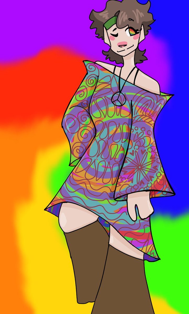 @parasiticAlgae the 70s hippie babe... can she be clownified...