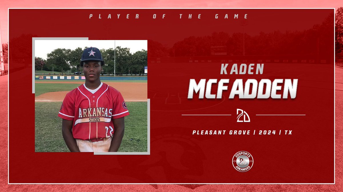 2DsportsbsbAR's tweet photo. ⭐️#TopPerformer⭐️
Kayden McFadden (@kadenmcfadden)
1-1, 3RBI, 2B
Summer Team: Arkansas Sticks (@AR_Sticks)
#CentralArkShow https://t.co/Dg53EJhqUe