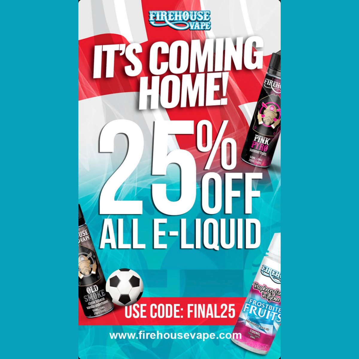 Check out <a href="/firehouse_vape/">Firehouse Vape</a> if you don’t know “it’s coming home” #ComeOnEngland #vape #firehouse