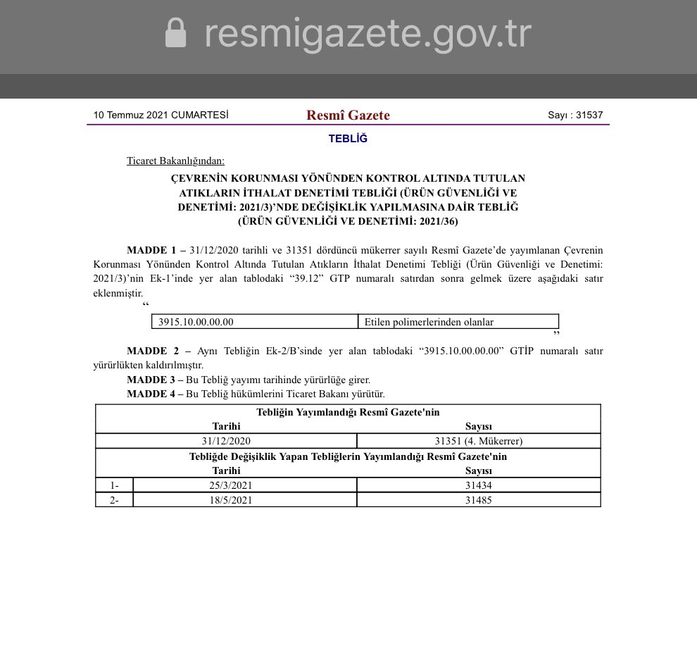 Üretmeye, geliştirmeye ve ihracata devam✨✨✨ ilhamımız baki✨ Sesimizi duyurmak İçin emeği geçen herkese teşekkürler ✨ #copdegilhammadde