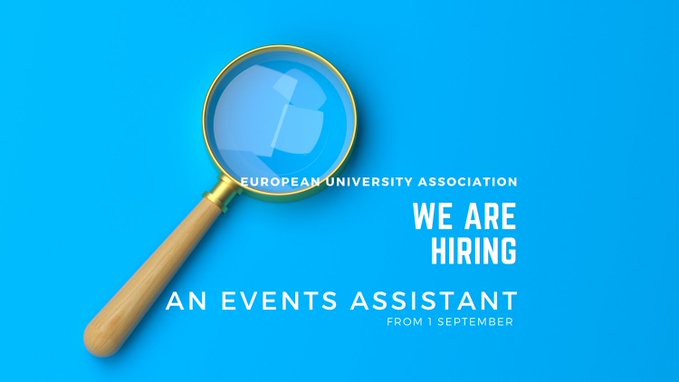 euatweets's tweet photo. #EUAisHiring - Events are still very much alive #online #onsite and we are planning a full programme for 2022. 
To make them happen, we are looking for a #EventsAssistant to join our team. 
This is an entry-level #job for one year. Deadline: 11 July.
https://t.co/G0nnUhS24Q https://t.co/WmMdxvBoyz