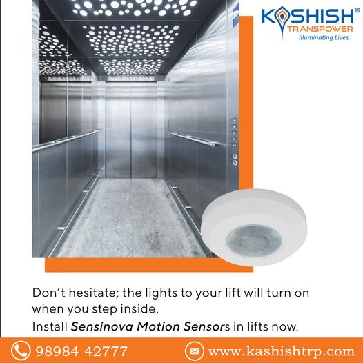 Commuting through lifts is a necessity for many and a choice of many; that is why it needs to be lit all the time, which ultimately consumes high electricity leading to hefty bills.
info@kashishtrp.com
#KashishTranspower #Motionon #Sensinova #motionsensors #motionsensorlight
