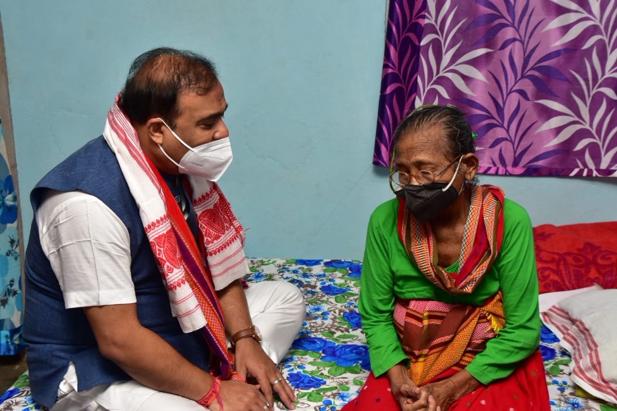 himantabiswa's tweet photo. Assam's crusader against witchcraft Padma Shri Birubala Rabha has been assiduous and steadfast in her campaign against witch hunting.

Through 'Mission Birubala,' she has saved many lives. Visited her in Goalpara to enquire about her health. She hasn't been well for a while. 1/2 https://t.co/1QYiVX1SFR
