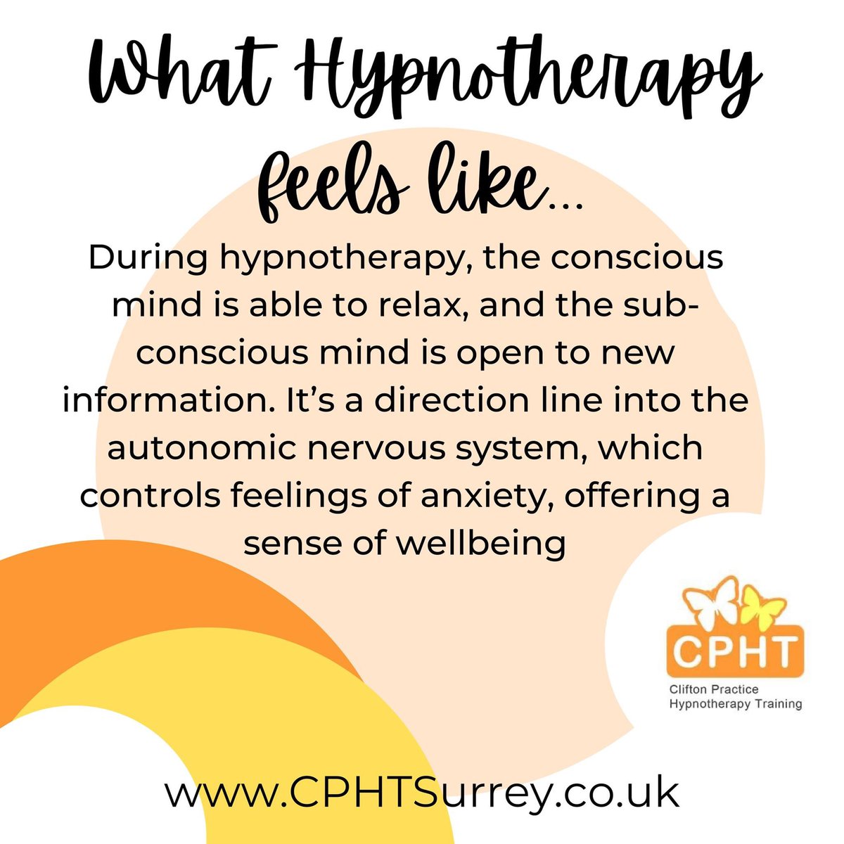 cphtsurrey's tweet photo. Sharing our Hypnotherapy feel good with you this Friday.✨✨
Are you looking for a new career that really makes a difference? Helping children and adults alike.

Join our training course in Guildford - next intake February 2022

For more details, see our website https://t.co/uirEVYwbmk