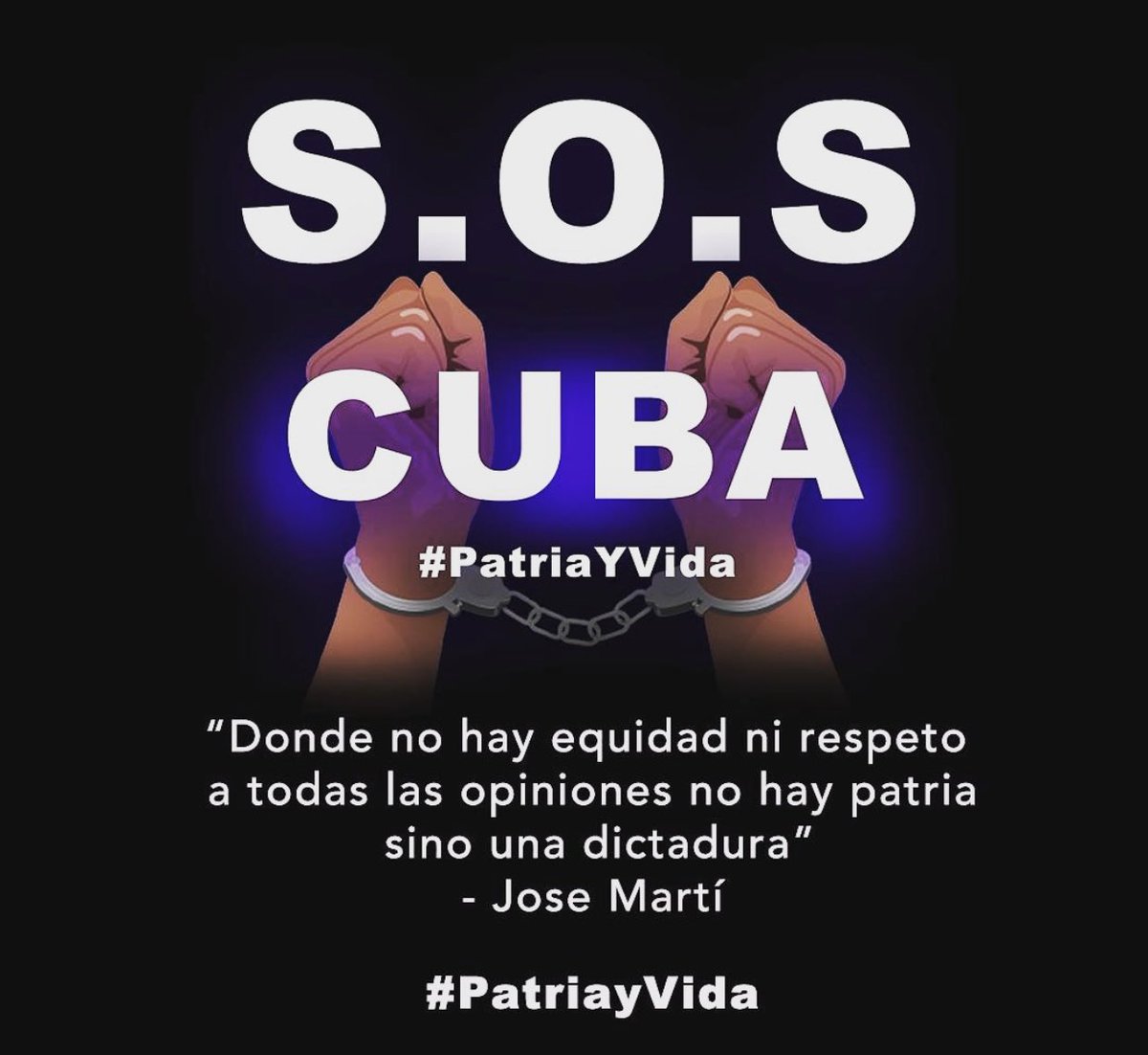 CHUCHONADAMAS's tweet photo. #SOSCuba #AbajoLaDictadura #PatriaYVida https://t.co/UgXTdOITgs